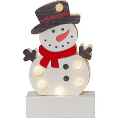 LED koka gaismas dekors - sniegavīrs Freddy, 8.5x14cm cena un informācija | Ziemassvētku dekorācijas | 220.lv
