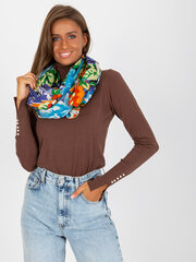сине-оранжевый шарф с яркими узорами цена и информация | Женские шарфы, платки | 220.lv