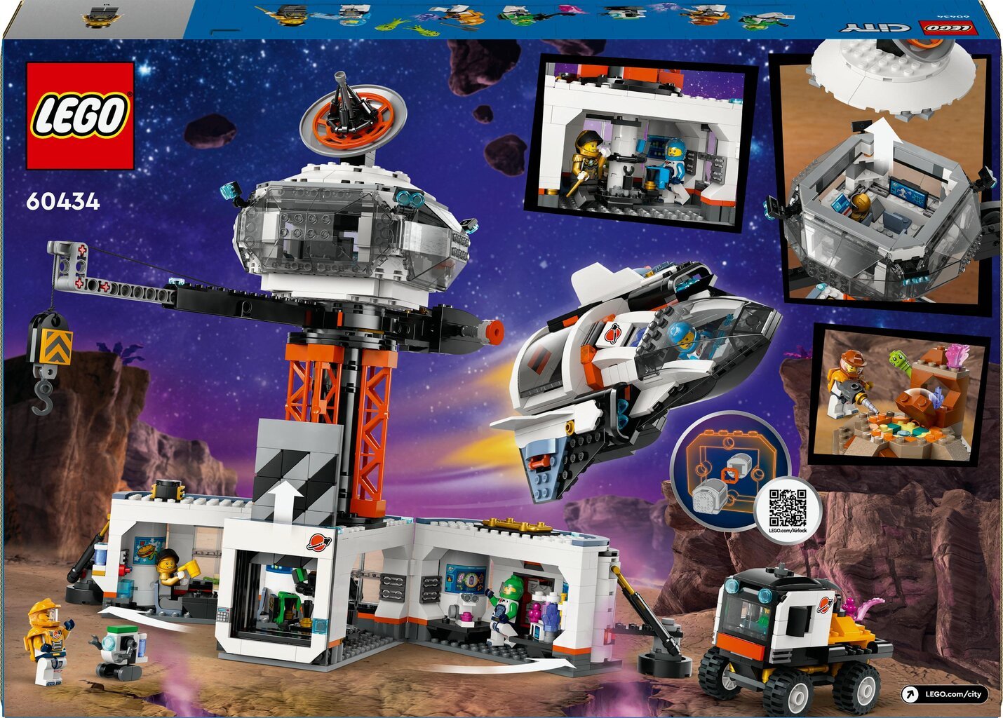 60434 LEGO® City Kosmosa bāze un raķešu pacelšanās laukums cena un informācija | Konstruktori | 220.lv