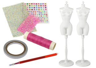 Radošs mākslas komplekts kleitu izgatavošanai Lean Toys cena un informācija | Attīstošās rotaļlietas | 220.lv