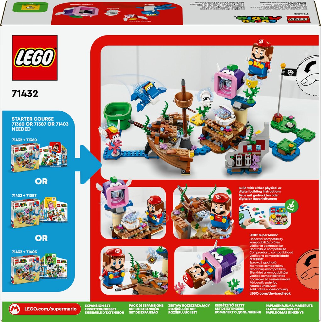 71432 LEGO® Super Mario Dorrie piedzīvojumi uz nogrimuša kuģa – papildu komplekts цена и информация | Konstruktori | 220.lv