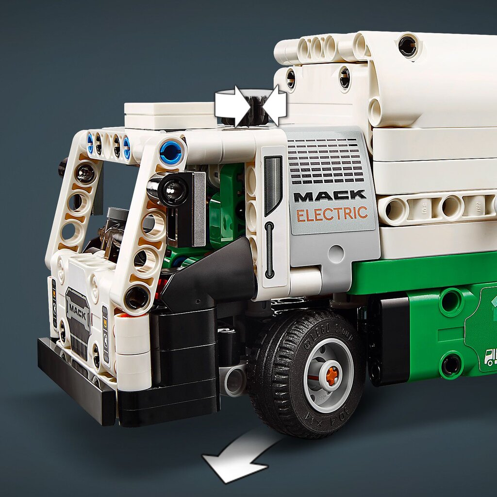 42167 LEGO® Technic Sadzīves atkritumu mašīna „Mack® LR Electric“ cena un informācija | Konstruktori | 220.lv