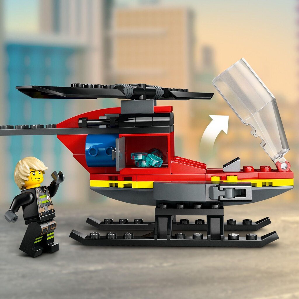 60411 LEGO® City Ugunsdzēsēju helikopters cena un informācija | Konstruktori | 220.lv