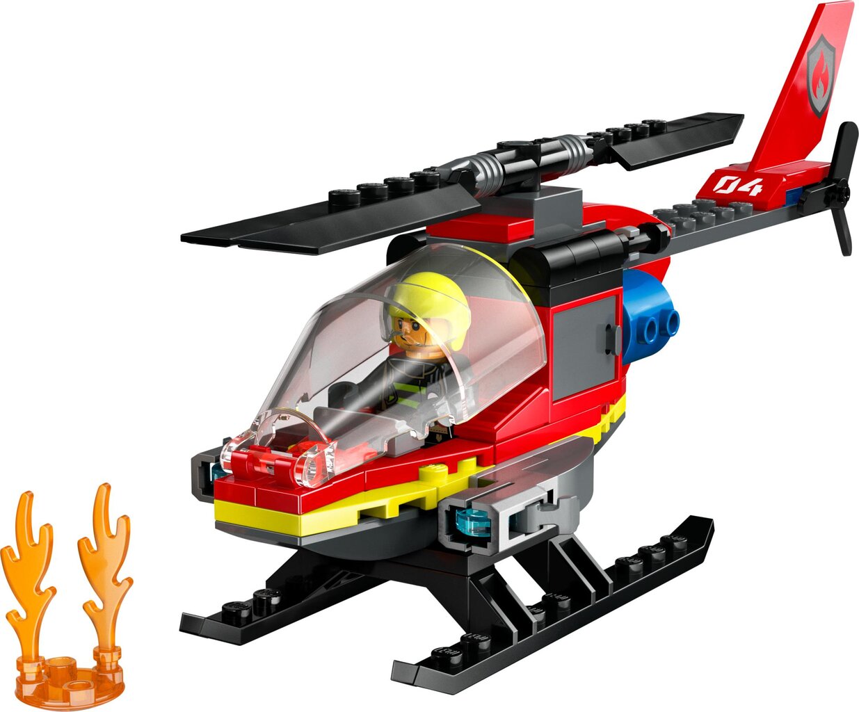 60411 LEGO® City Ugunsdzēsēju helikopters cena un informācija | Konstruktori | 220.lv