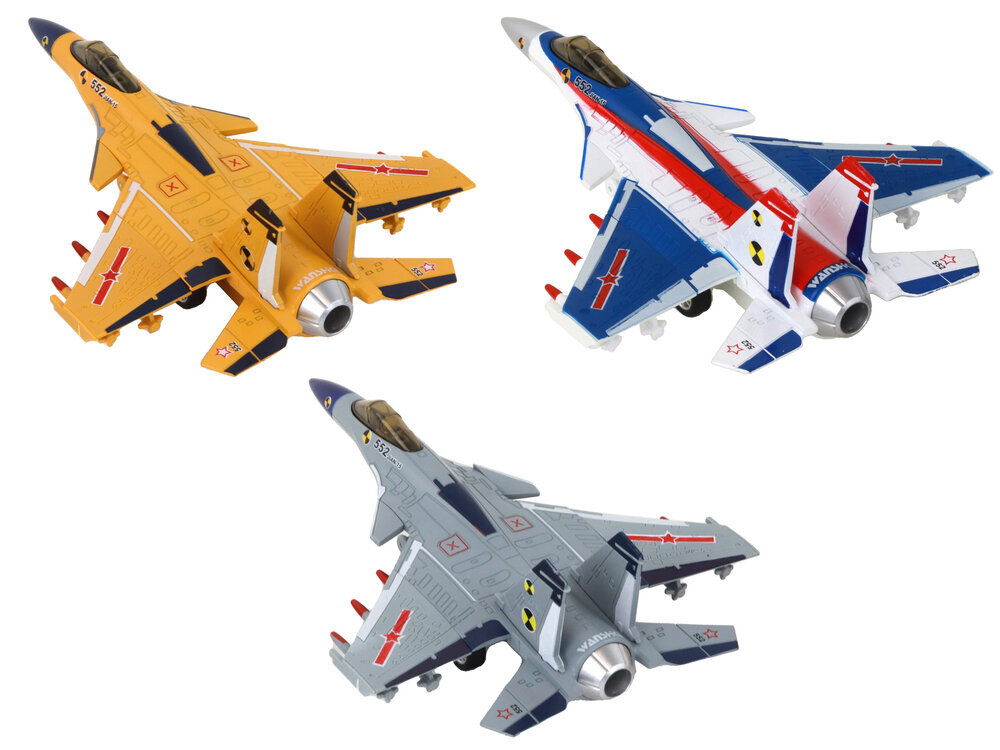 Rotaļlietu lidmašīna ar skaņas un gaismas efektiem, Lean Toys cena un informācija | Rotaļlietas zēniem | 220.lv