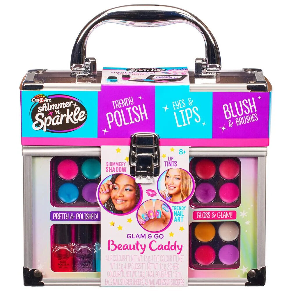 Dekoratīvās kosmētikas komplekts koferītī CraZArt Shimmer N Sparkle Glam & Go Beauty Caddy, 1 gab. цена и информация | Bērnu kosmētika, līdzekļi jaunajām māmiņām | 220.lv