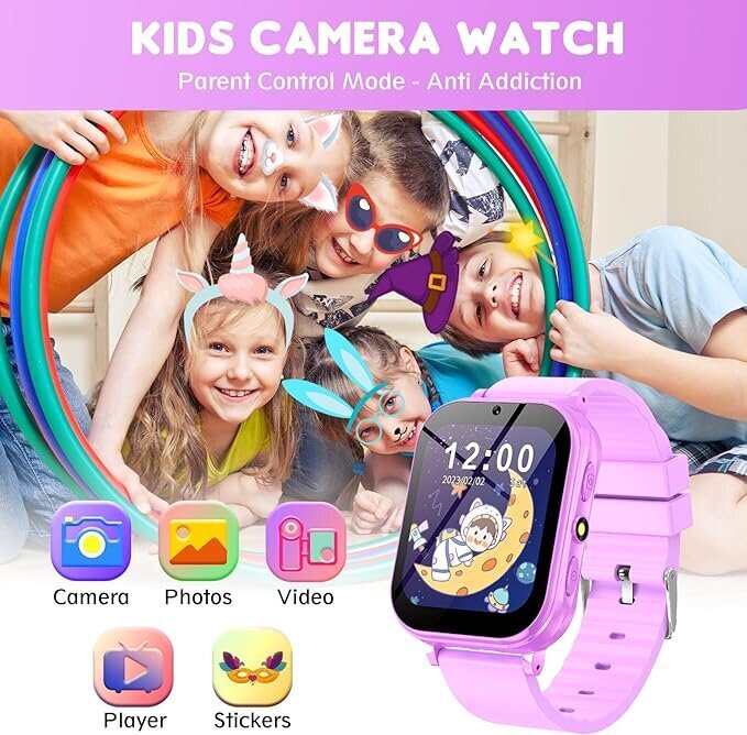 Bērnu pulkstenis Happyjoe Qamano violets цена и информация | Viedpulksteņi (smartwatch) | 220.lv
