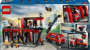 60414 Пожарная часть LEGO® City с пожарной машиной цена и информация | Kонструкторы | 220.lv