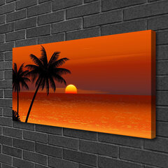 Reprodukcija Palmu jūras saules ainava cena un informācija | Gleznas | 220.lv