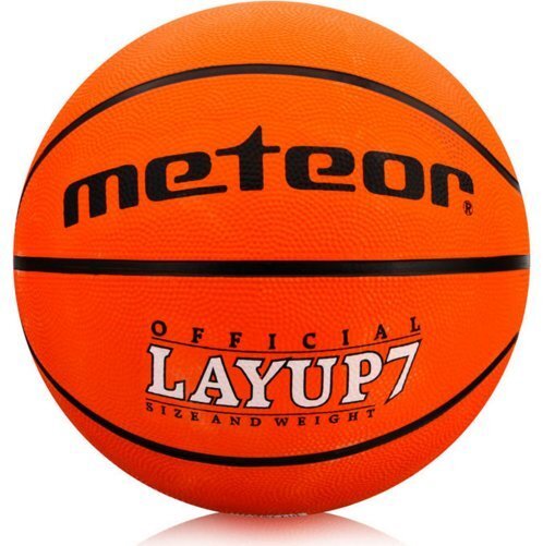 Basketbola bumba Meteor Layup 7 (7 izmērs) цена и информация | Basketbola bumbas | 220.lv