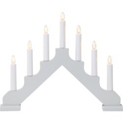 Koka svečturis trijstūrveida pelēks 21W 37,5x30cm Ada 286-19-1 cena un informācija | Ziemassvētku dekorācijas | 220.lv