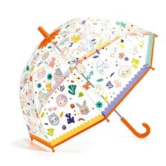 Prece ar bojājumu. Krāsu mainošs bērnu lietussargs - Sejiņas, DJECO DD04709 cena un informācija | Preces ar bojājumiem | 220.lv