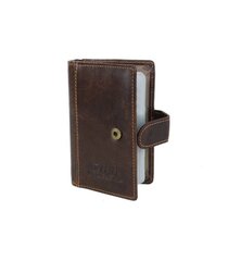 Мужской кожаный кошелек, тёмно-коричневый цена и информация | Мужские кошельки | 220.lv