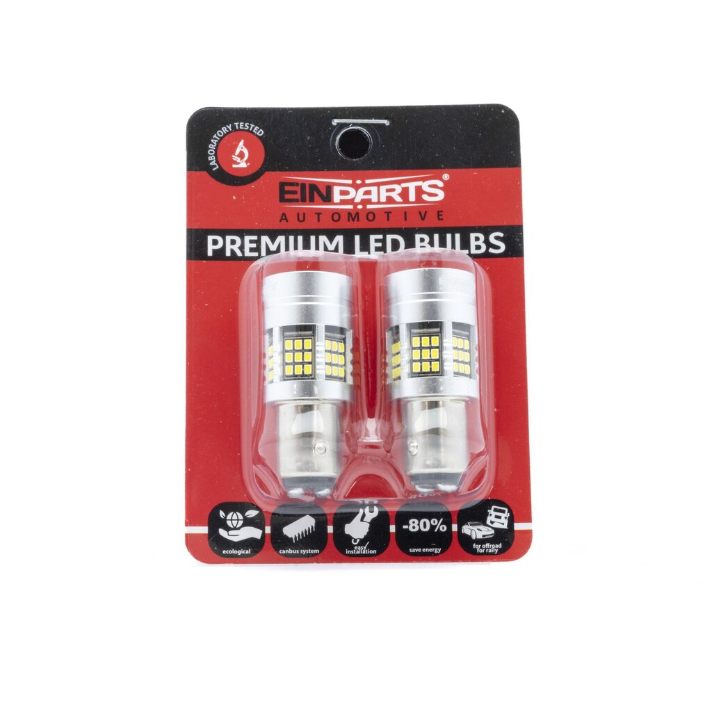 EinParts Auto LED Spuldzes P21/5W 6000K CanBus 12V - 2 gb. cena un informācija | Auto spuldzes | 220.lv