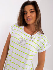 blūze rv-bz-8745.68p ecru/l.green цена и информация | Женские блузки, рубашки | 220.lv