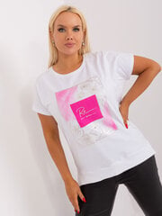 блузка rv-bz-8711.13x белая/розовая цена и информация | Женские блузки, рубашки | 220.lv
