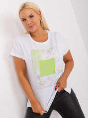блузка rv-bz-8711.13x белая/l.зеленая цена и информация | Женские блузки, рубашки | 220.lv
