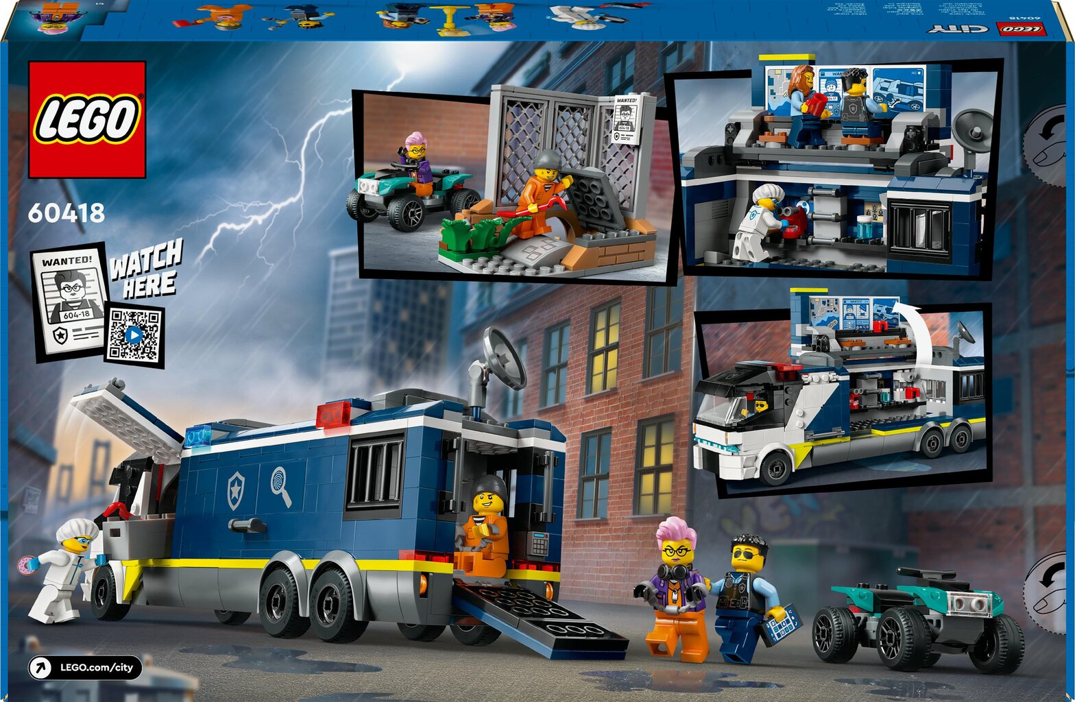 60418 LEGO® City Policijas mobilās kriminālās laboratorijas automašīna cena un informācija | Konstruktori | 220.lv