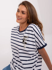 блузка rv-bz-8739.02 белая/морская цена и информация | Женские блузки, рубашки | 220.lv