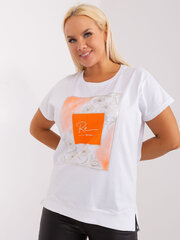блузка rv-bz-8711.13x белая/оранжевая цена и информация | Женские блузки, рубашки | 220.lv