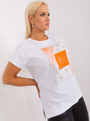 блузка rv-bz-8711.13x белая/оранжевая цена и информация | Женские блузки, рубашки | 220.lv