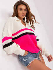 džemperis ba-sw-8054.91p ecru/fluo pink cena un informācija | Sieviešu džemperi | 220.lv