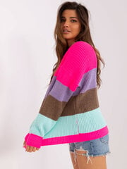 džemperis ba-sw-8024.57p fluo pink/purple/brown cena un informācija | Sieviešu džemperi | 220.lv