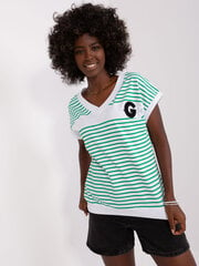блуза rv-bz-8819.46 белая/зеленая цена и информация | Женские блузки, рубашки | 220.lv