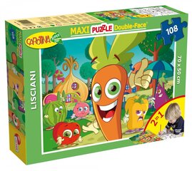 Divpusēja puzzle Lisciani Maxi, 108 gab. cena un informācija | Puzles, 3D puzles | 220.lv