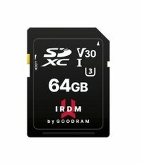 Goodram SDXC IRDM UHS-I U3 64GB цена и информация | Карты памяти для фотоаппаратов | 220.lv