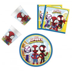 Одноразовая посуда Spiderman, 44 шт. цена и информация | Праздничная одноразовая посуда | 220.lv