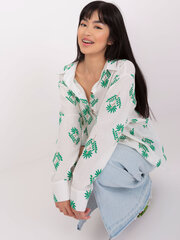 рубашка lk-ks-509349.04 ecru/зеленая цена и информация | Женские блузки, рубашки | 220.lv