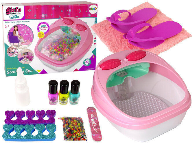 Bērnu spa pedikīra komplekts Lean Toys, rozā цена и информация | Rotaļlietas meitenēm | 220.lv