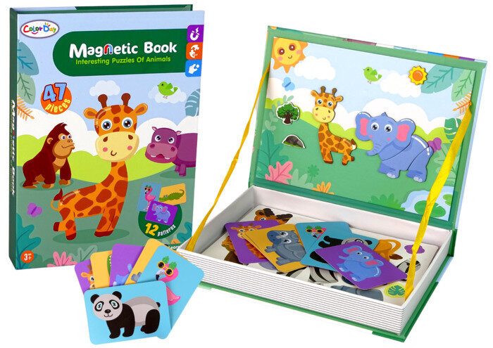Magnētiskā puzle-grāmata Dzīvnieki cena un informācija | Attīstošās rotaļlietas | 220.lv