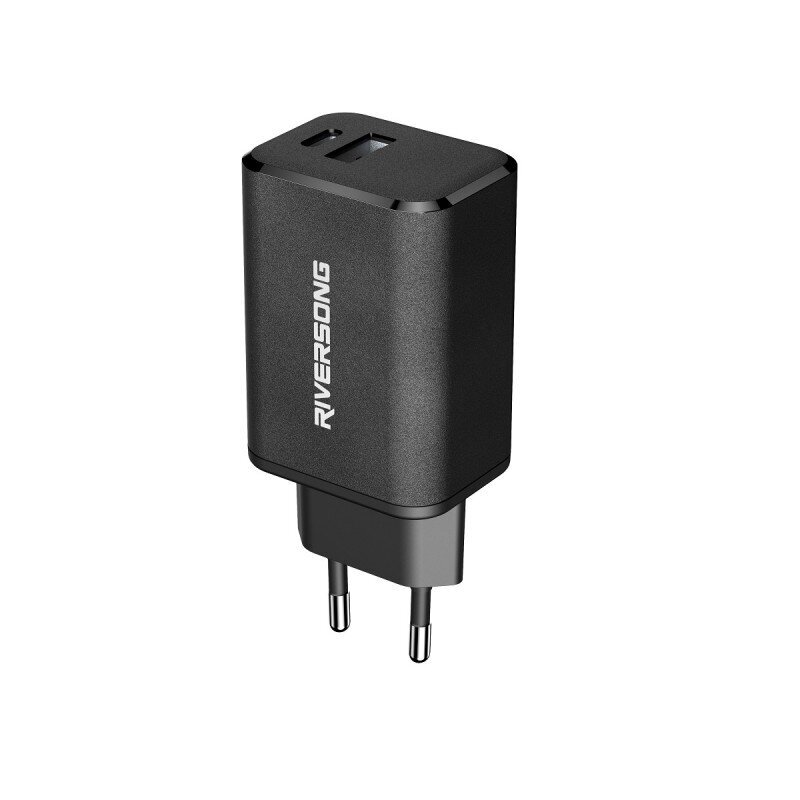 Riversong sienas lādētājs PowerKub G65 65W 1x USB 1x USB-C melns AD96-EU цена и информация | Lādētāji un adapteri | 220.lv