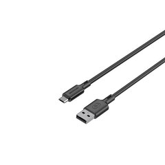 Riversong kabelis Zeta USB - microUSB 1,0m 2,4A melns CM118 cena un informācija | Savienotājkabeļi | 220.lv