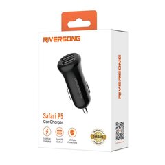 Riversong automobilinis pakrovėjas Safari P5 2x USB- 3,1A juodas CC41C цена и информация | Зарядные устройства для телефонов | 220.lv