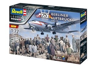 Подарочный набор Revell - 75th Anniversary "Berliner Luftbrücke" Douglas DC-4, 1/72, 05652 цена и информация | Конструкторы и кубики | 220.lv