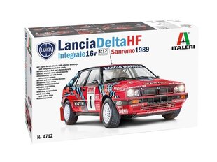 Сборная пластиковая модель. Italeri - Lancia Delta HF Integrale Sanremo 1989, 1/12, 4712 цена и информация | Конструкторы и кубики | 220.lv