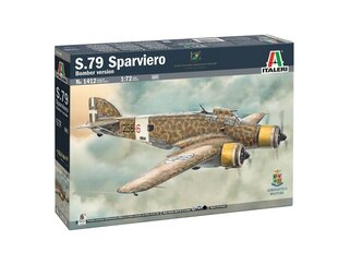 Сборная пластиковая модель. Italeri - Savoia-Marchetti SM.79 Sparviero Bomber version, 1/72, 1412 цена и информация | Конструкторы и кубики | 220.lv