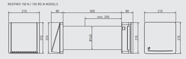 Sienas mini rekuperators Soler&Palau 150 RD N ar keramisko siltummaini цена и информация | Gaisa kondicionieri, siltumsūkņi, rekuperatori | 220.lv