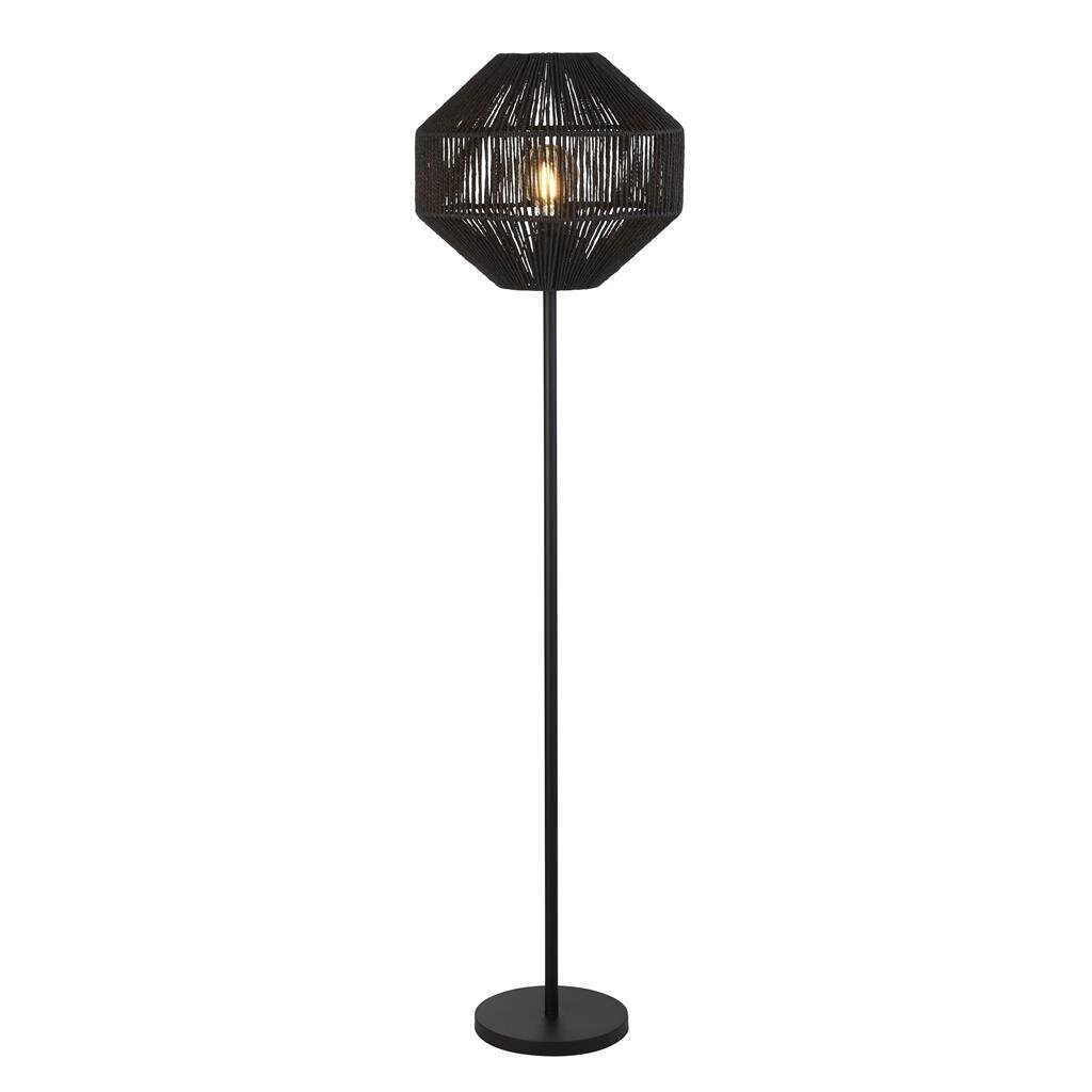 Searchlight stāvlampa Wicker EU11202-1BK цена и информация | Stāvlampas | 220.lv