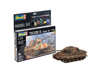 Konstruktors Revell - Tiger II Ausf. B dovanų komplektas, 1/72, 63129 cena un informācija | Konstruktori | 220.lv