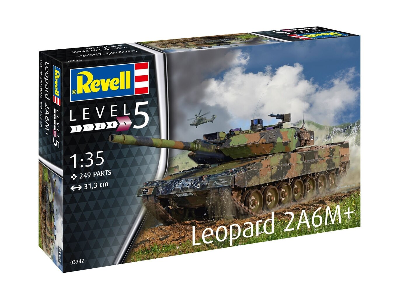 Konstruktors Revell - Leopard 2 A6M+, 1/35, 03342 cena un informācija | Konstruktori | 220.lv