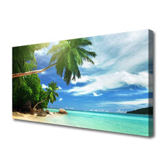 Reprodukcija Palme pludmales jūras ainava цена и информация | Картины | 220.lv