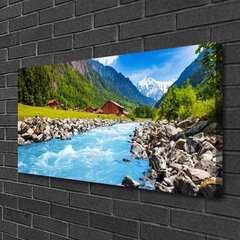 Reprodukcija Kalnu akmens ezera ainava цена и информация | Картины | 220.lv