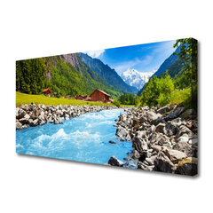 Reprodukcija Kalnu akmens ezera ainava цена и информация | Картины | 220.lv