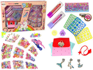 Krāsains grima un rotaslietu komplekts Lean Toys cena un informācija | Rotaļlietas meitenēm | 220.lv