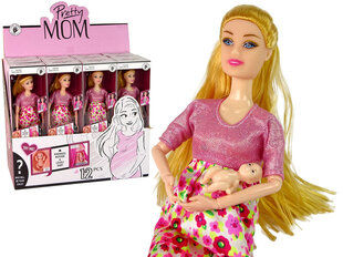 Grūtniece lelle rozā kleitā cena un informācija | Rotaļlietas meitenēm | 220.lv