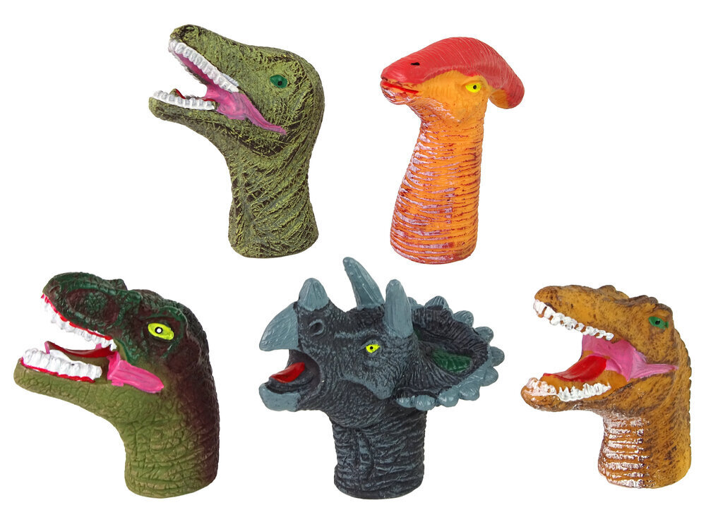 Pirkstu leļļu komplekts Dinozauri Lean Toys, 5 gab. цена и информация | Rotaļlietas meitenēm | 220.lv